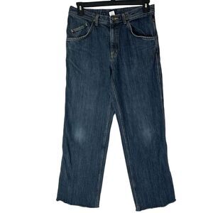 Patagonia Men's Size 32 Straight Denim Jeans Organic Cotton Raw Hem Pockets Blue